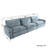 3-Piece Upholstered Modular Linen Fabric Sectional Sofa For Small Spaces-124608995