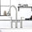 3 Hole Bridge Kitchen Faucet With Pull Down Sprayer,2 Handle Faucet For Kitchen Sinks Pull Out Sprayer Kitchen Sink Faucet