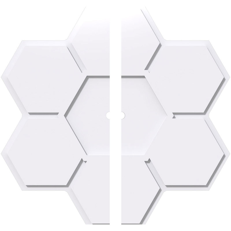 Médaillon de plafond contemporain en PVC de qualité architecturale Daisy, H 1 po x l 36 po x P 36 po