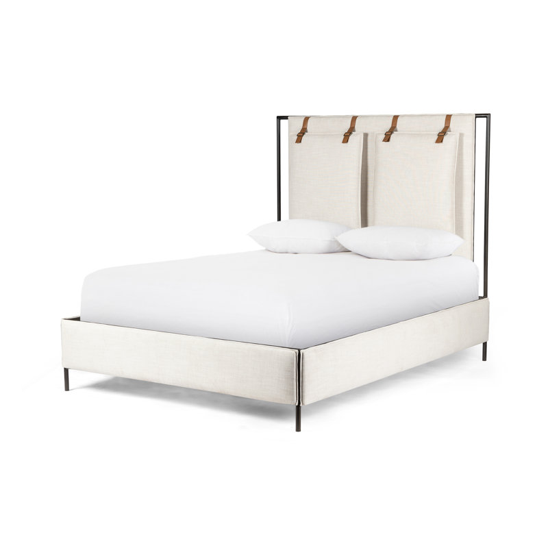 Leigh Upholstered Bed, King, Ivory