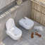 Charm 1.28 GPF High Efficiency Dual Flush Wall Mounted Toilet-953398447