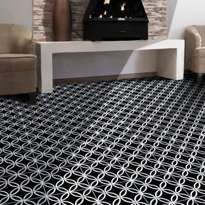 Amlo 8" x 8" Cement Patterned Wall & Floor Tile