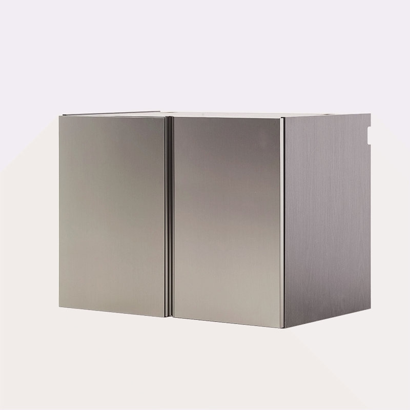 Armoire de garage murale à base de bois en gris métallique