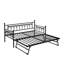 Lit de jour simple en métal avec couchette escamotable Rackers-86783759