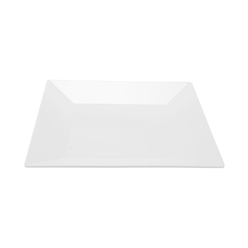 ML-92-BK - Assiette carrée 16 po, Blanc