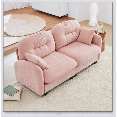 Canapé modulaire en tissu de chenille avec causeuse, dossier capitonné, conception ergonomique, mousse haute densité, installation facile, accoudoirs élégants, base en bois de haute qualité, convient aux salons