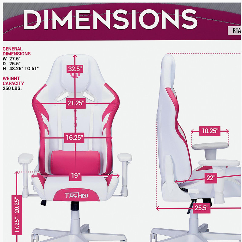 Fauteuil de jeu Sport Echo - noir et blanc, Blanc, Blanc