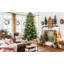 Arbre de Noël vert 6,5 pi en PVC + PE avec 350 lumières UL blanc chaud, 2142 pointes, branches articulées, aiguilles réalistes, support en métal robuste, assemblage facile-2136230142