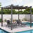 9.8' W x 9.8' D Metal Pergola with Canopy-49858538