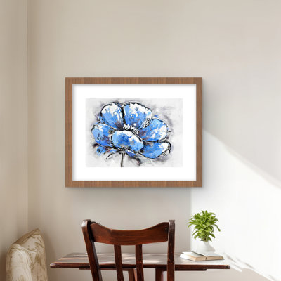 Pétales bleus abstraits - imprimé floral botanique pour la décoration intérieure