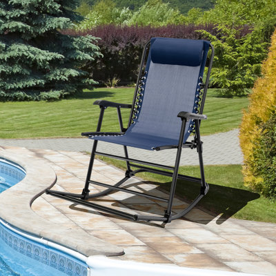Chaise berçante d'extérieur en métal Myiesha