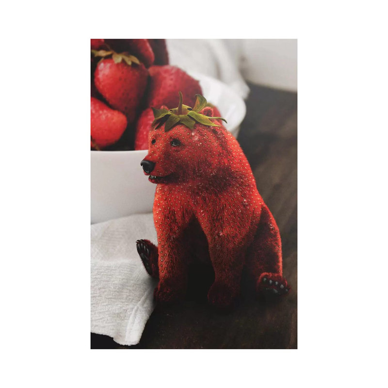 Strawbeary by Shaun Ryken - Wrapped Canvas Print, 20.32 cm H x 30.48 cm W