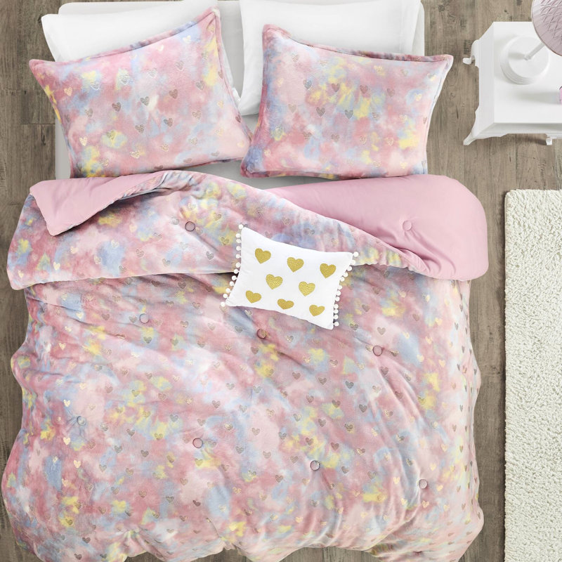 Édredon métallique grand, lavable double / grand, Queen Comforter + 3 Additional Pieces