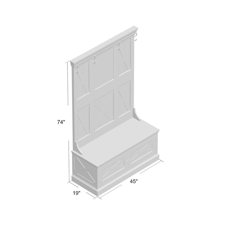 Lana Hall Tree 45'' Wide with Bench