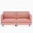 2 Seater Red , 74.8'' Mid Century Style, Solid Wood Frame, Breathable Fabric, Pocket Spring, Ideal For Bedroom, Small Dorm, With Side And Simple Assembly Steps In Modern Design, Comfortable Office,-882117542