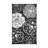Black and White Floral Outdoor Rug, Waterproof PP Camping Mat, Reversible Washable Non-Slip Picnic Rug for Patio, Garden, Beach and RV-302973483