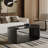 Levian Oval 47.5" Storage  Floor Shelf Coffee Table