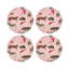 Sous-verres ronds en cuir Exotix Flamingo Vegan-119015118
