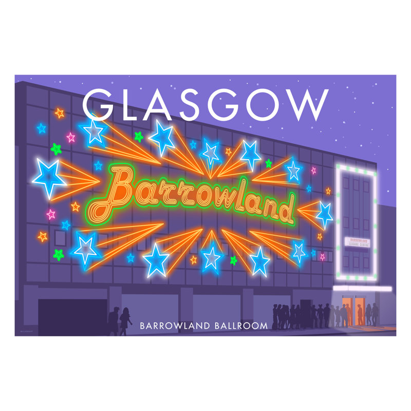 Glasgow Barrowland by Stephen Millership - Print, 40cm H x 50cm W x 1cm D, No Frame