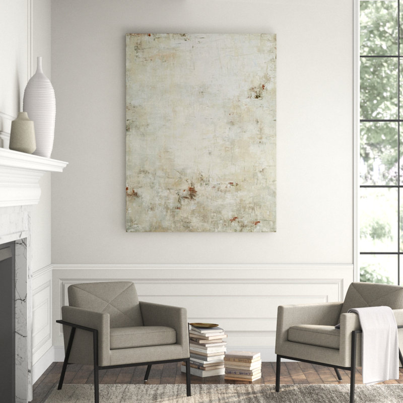 White Shadow Print by Samuel Kane, 66" H x 50" W x 1.5" D, Image Brush Gel