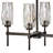 Ana 8-Light Linear Chandelier w/ Faceted Heavy-Cut Diamond-Shaped Crystal Shades - Black Oxide