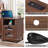 Rimmer 18"W Farmhouse 2-Drawer Wood End Table, Small Side Table With Charging Station-2072846006