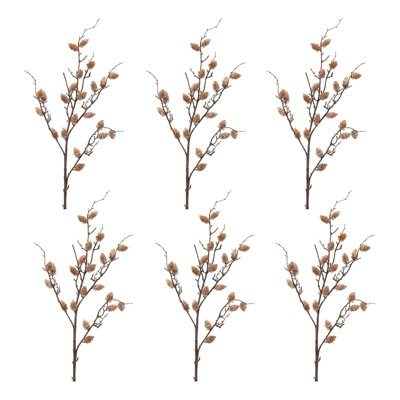 Snowy Pinecone Twig Spray (Set of 6)