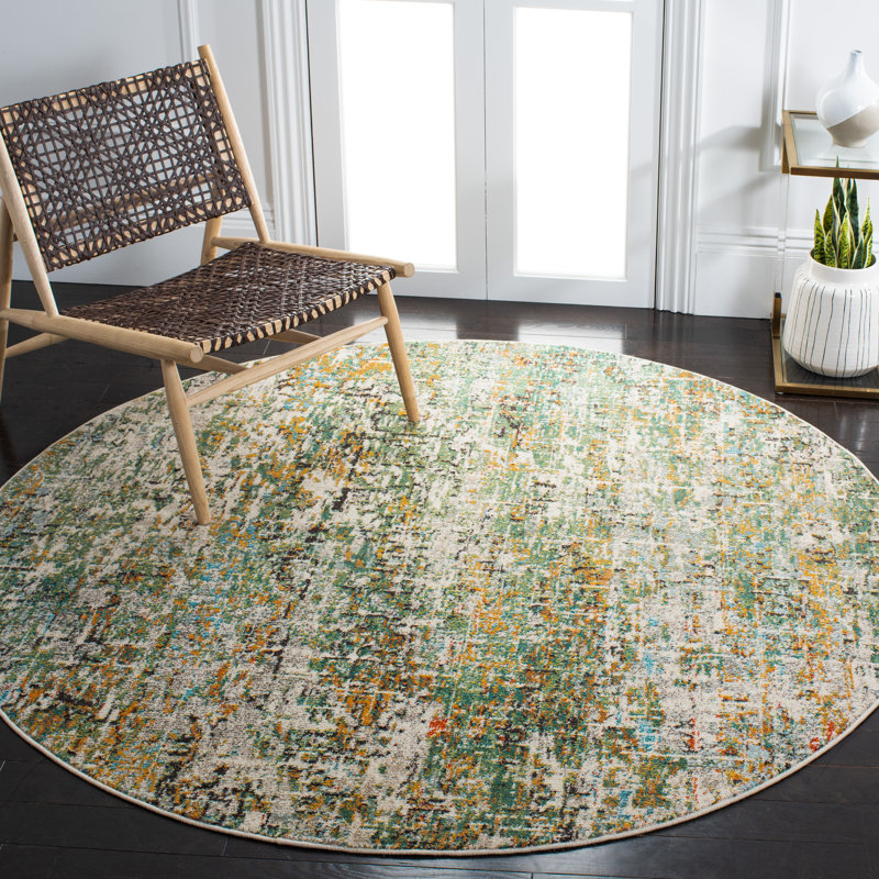 Madison Abstract Area Rug, Round 122 cm