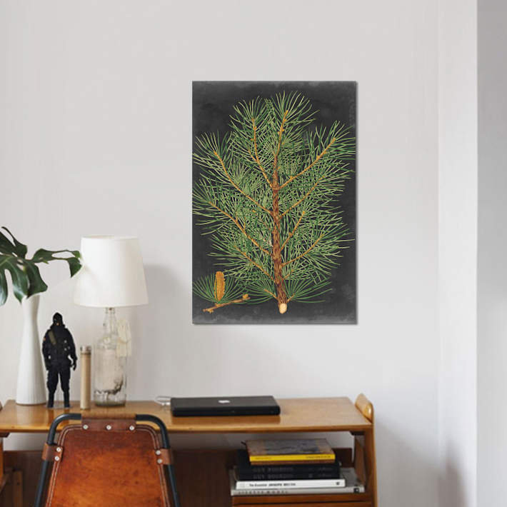 «Dramatic Pine II», impression sur toile, H 26 po x l 18 po x P 1,5 po, Toile tendue, Pas de tapis