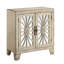 Armoire console au fini blanc antique