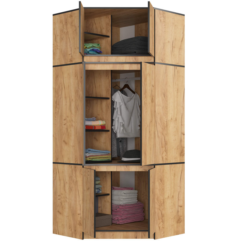 Breena 6 Door Manufactured Wood Wardrobe