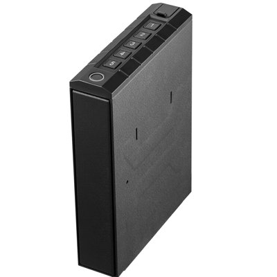 Fingerprint Password Key 3 - Way Quick Access Slider Safe For Handgun, Lighting 1 & Magazine, Mounted Nightstand Car Bedside, Black Q235 Metal, 16.64in Depth, 11.67in Width, 5.56in Height, 11.13lb