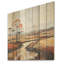 Désert, prairies, paix, coucher de soleil - Minimalisme, art mural sur bois de pin naturel-439333582