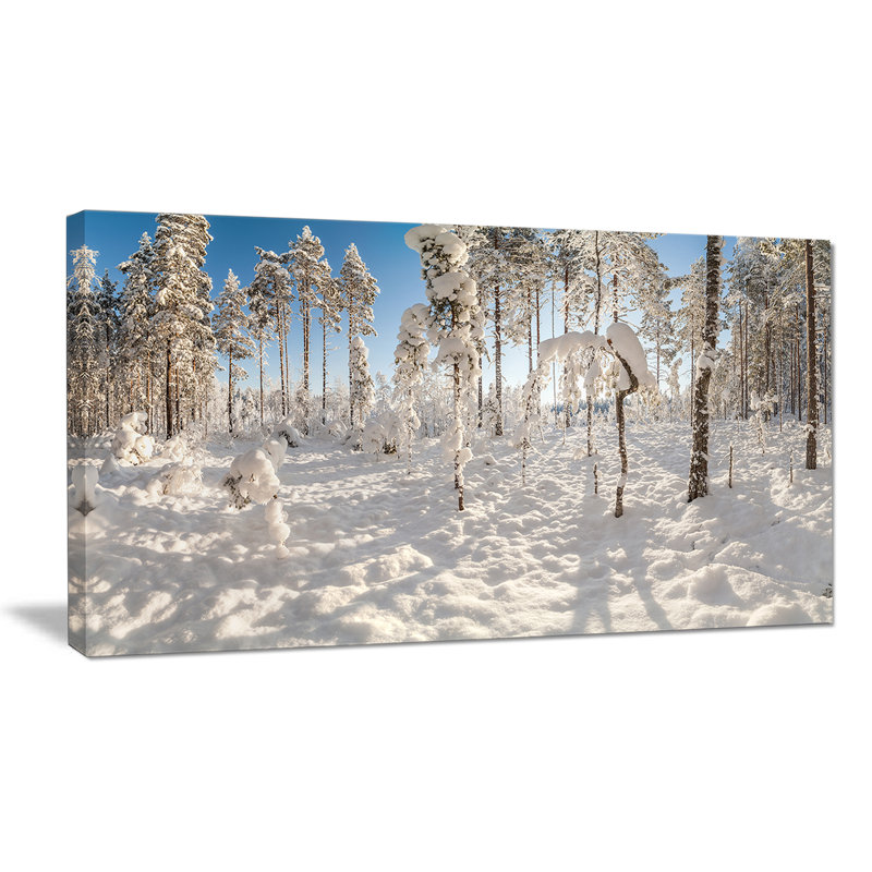 " Winter Snow Covered Wood ", 16" H x 32" W x 1" D