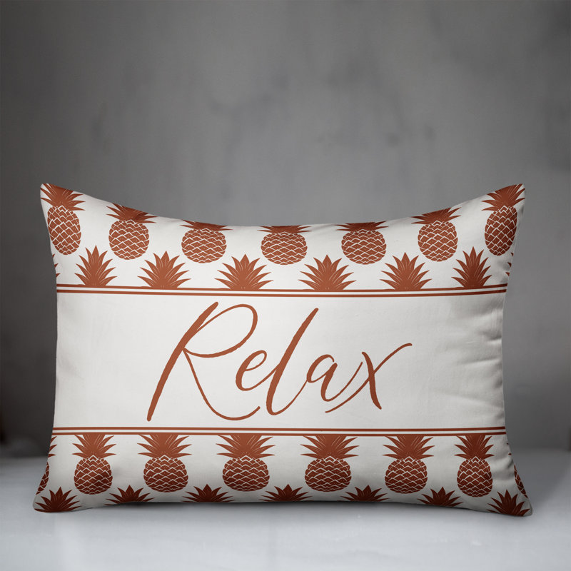 Geometric Outdoor Reversible Throw Pillow, Orange