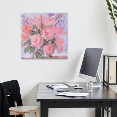 Champagne, roses, art floral contemporain