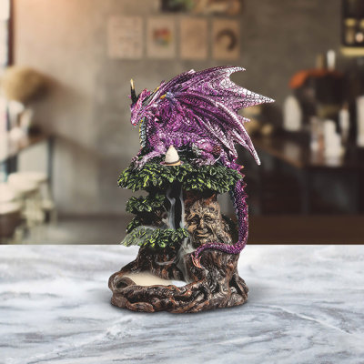 8.75"H Dragon with Tree Genie Backflow