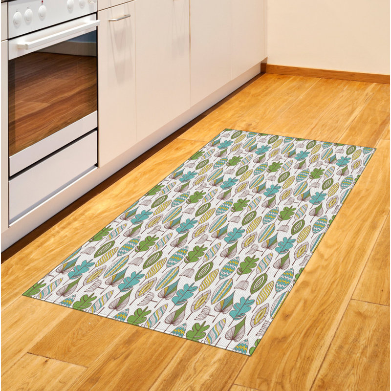 Tapis décoratif floral à haute densité en fibres de polyester, Rectangle 2 pi 7 po x 5 pi
