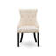 5 Piece Kitchen Table Set for 4 Includes a Rectangle Dining Table with Butterfly Leaf and 4 Light Beige Linen Fabric Parson Chairs, Black-1860011491-1860011492-1798099600