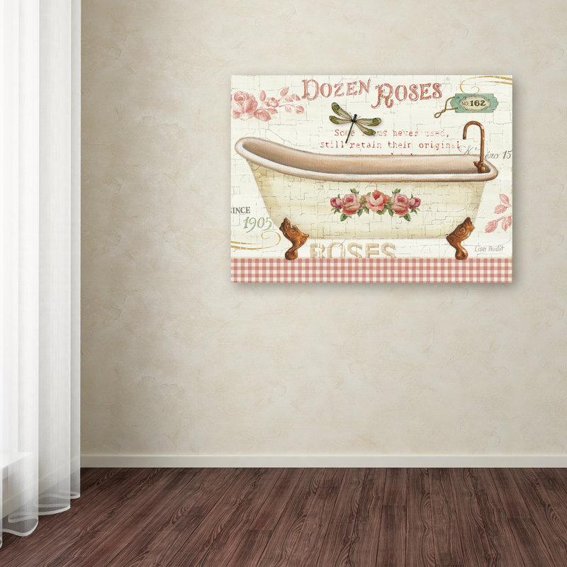 «Rose Garden IV no Border» par Lisa Audit - impression sur toile, H 35 po x l 47 po x P 2 po