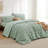 Bedsure Bed in a Bag Queen - 7 Pieces Plaid Seersucker Bedding Comforter Sets, Soft Lightweight White Boho Bed Set with Comforters Queen Size, Sheets, Pillowcases & Shams-105526853-105526855