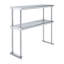 Tablette supérieure en acier inoxydable à deux niveaux pour tables de travail Express KitchQuip, calibre 18, NSF-63988883