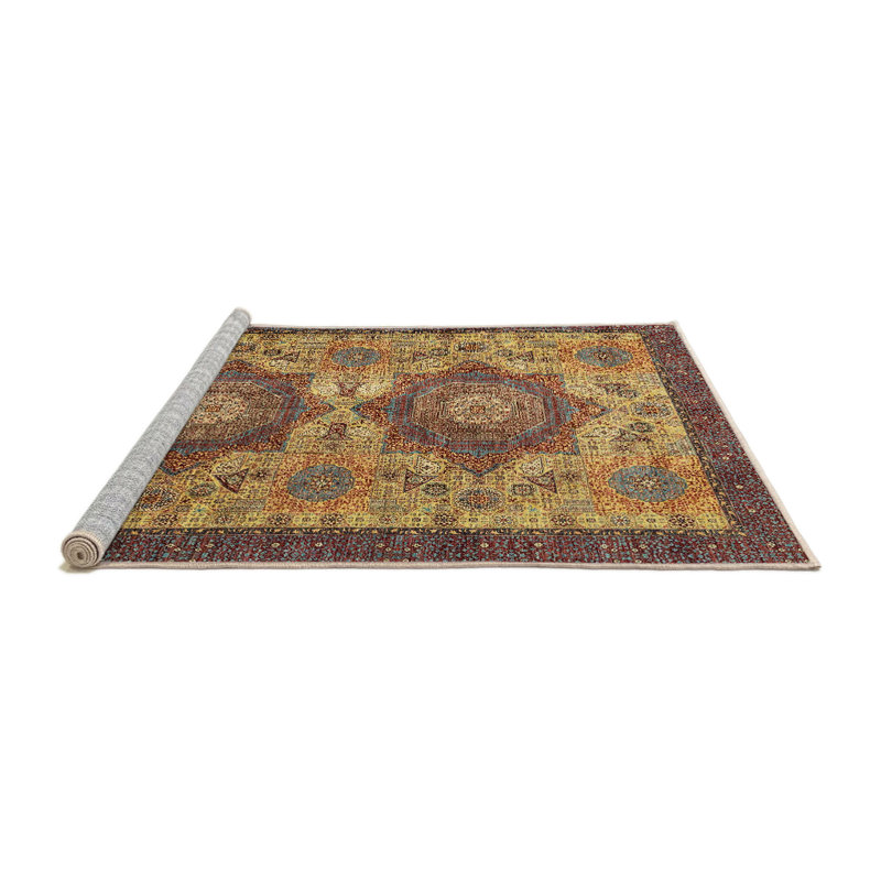 Tapis abstrait 100% lavable à la machine 2367 ABS2367, Rond 4 pi