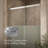 Elate Tall Sliding Shower Door, 75-1/2-In H X 50-1/4 - 53-5/8-In W, With Heavy 5/16-In Thick Crystal Clear Glass With Privacy Band-55870972