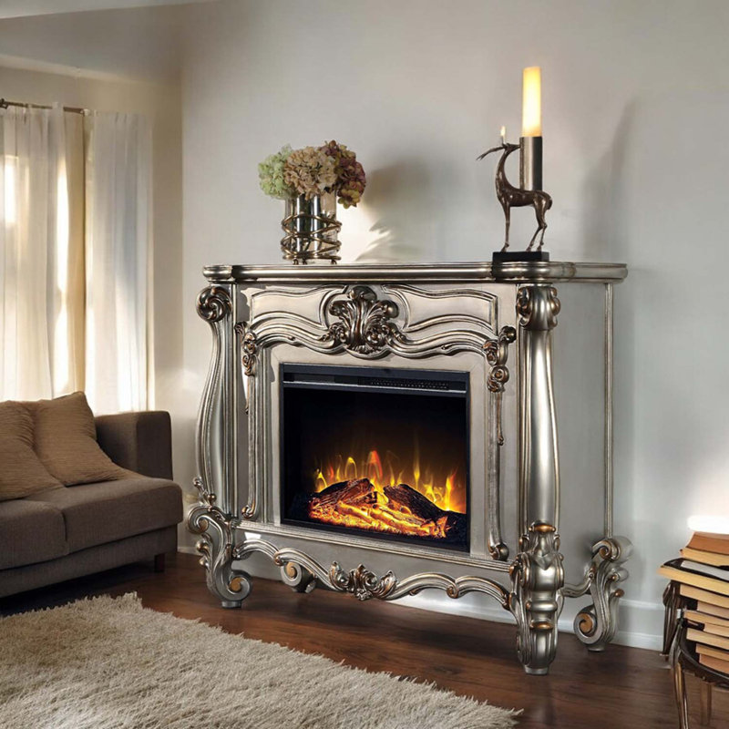 Foyer Versailles 47 po, finition platine antique, Platine antique