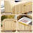Fluted Nightstand With Charging Station, Modern Wood End Table With Drawers & Open Shelf, Curved Profile & Gold Handles, For Bedroom, Natural Oak-1946828125-1946828126