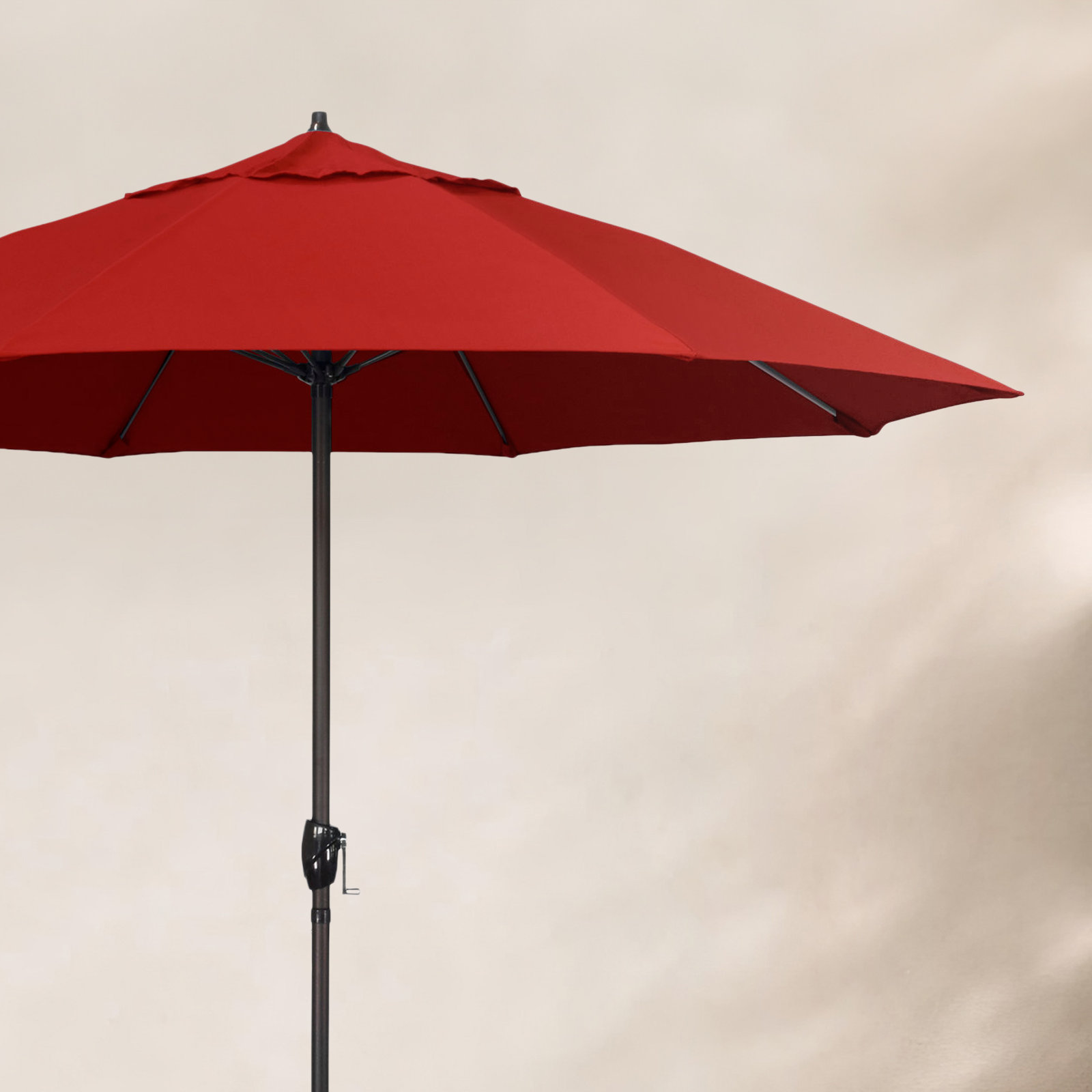 Deshaun 9' Sunbrella® Market Umbrella, Canvas Jockey Red Sunbrella® Canvas