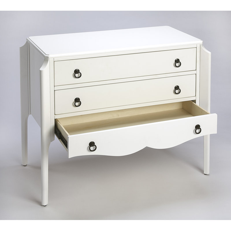 Wilshire 3 Drawer Accent Chest, White