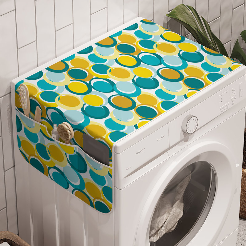 East Urban Home Geometric Washing Machine Organizer Pack of 2 47" x 18.5" Multicolor