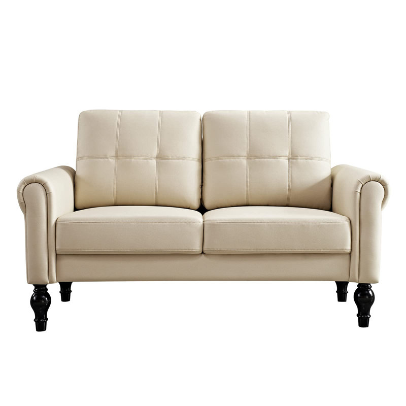 Canapé 60,6 pouces, coussins confortables pour petits espaces, Beige